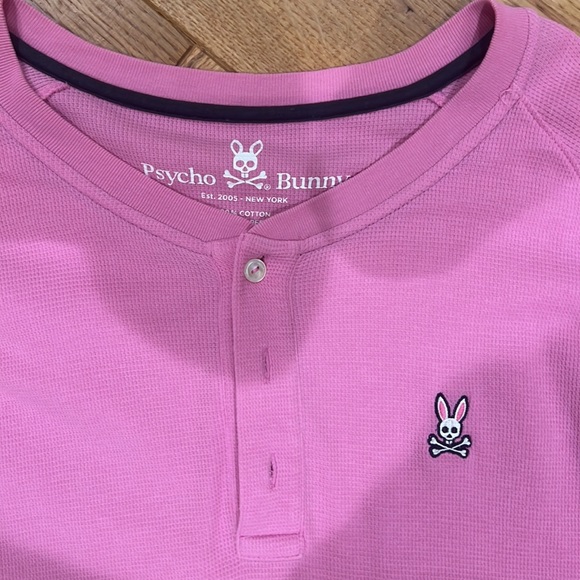 Psycho Bunny long sleeve shirt in pink - Picture 2 of 2